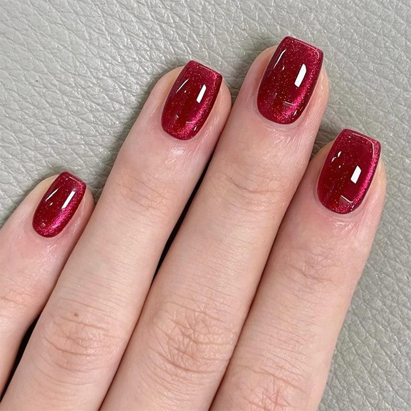 Glossy Short Press-On Nail Set