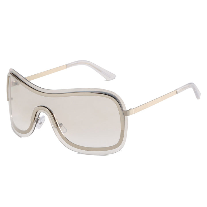 Women's large round sunglasses with elegant metal frame Stornfield