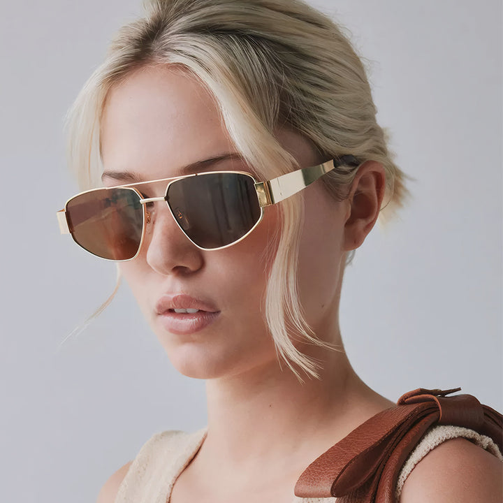 Men's Aviator-Style Metallic Sunglasses Stornfield