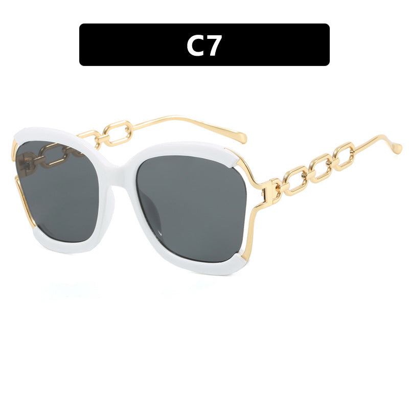 Ladies fashionable sunglasses with golden chain details Stornfield