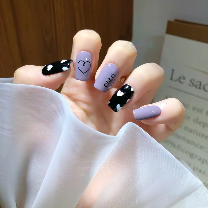 Artistic Heart and Text Nail Art Kit