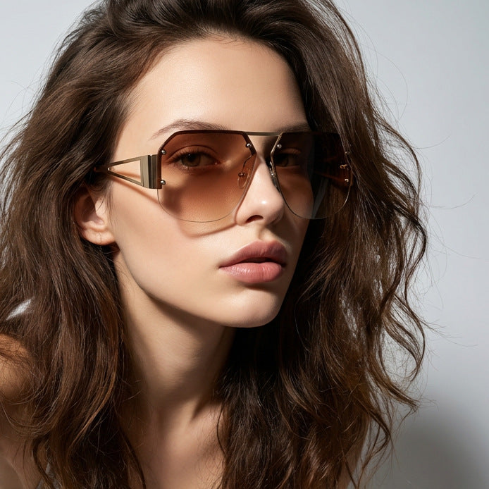 Women oversized sunglasses with distinctive frame and gentle gradient Stornfield