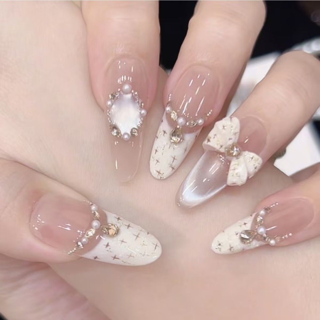 Premium Rhinestone-Embellished Nail Art Extensions Stornfield