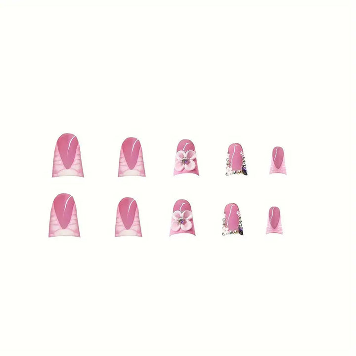 Decorative Floral Acrylic Press-On Nails Stornfield