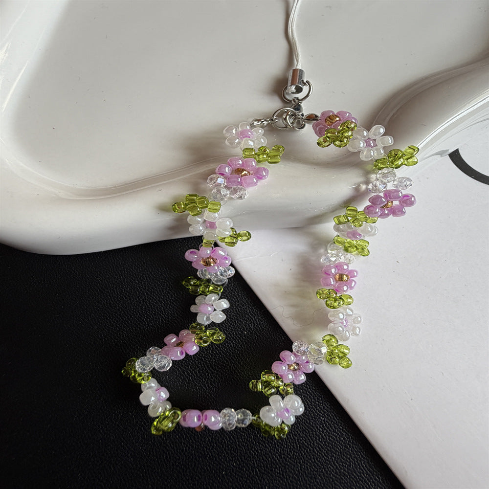Beaded Floral Charm Necklace Stornfield