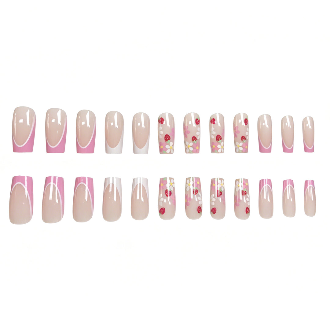 Floral Art Acrylic Nail Extensions Stornfield