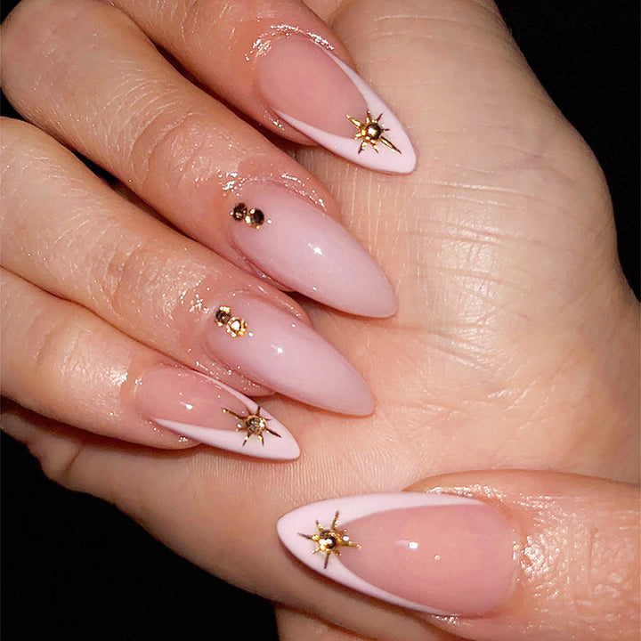 Artificial nail creations with elegant floral details Stornfield