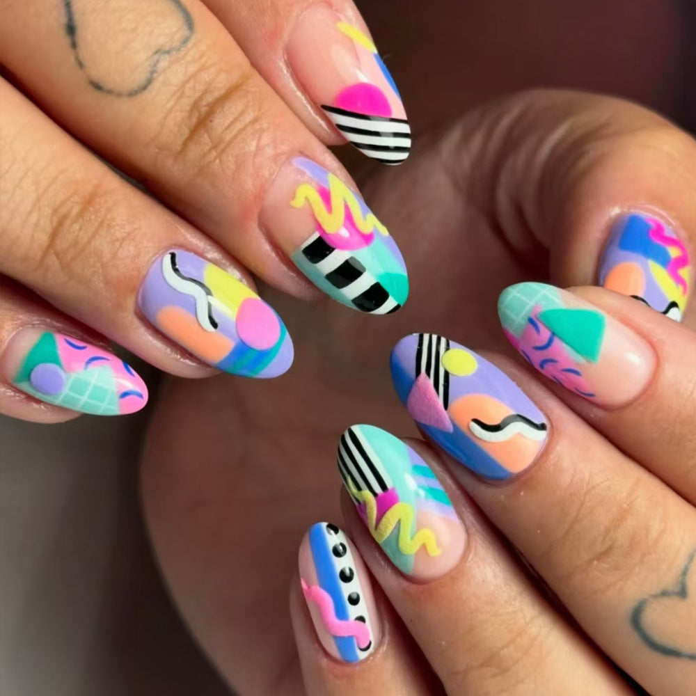 Artistic Patterned Press-On Nails Stornfield