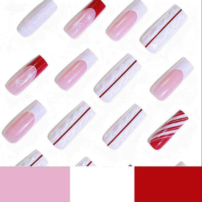Festive Acrylic Nail Art Extensions Stornfield