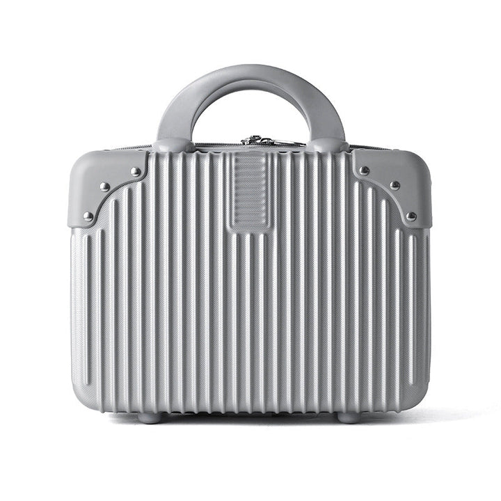 hard-shell travel cosmetic case with double-zip closure top handle and protective feet Stornfield