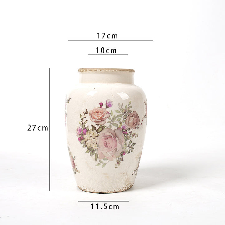 Floral Ceramic Vase with Artistic Design Stornfield