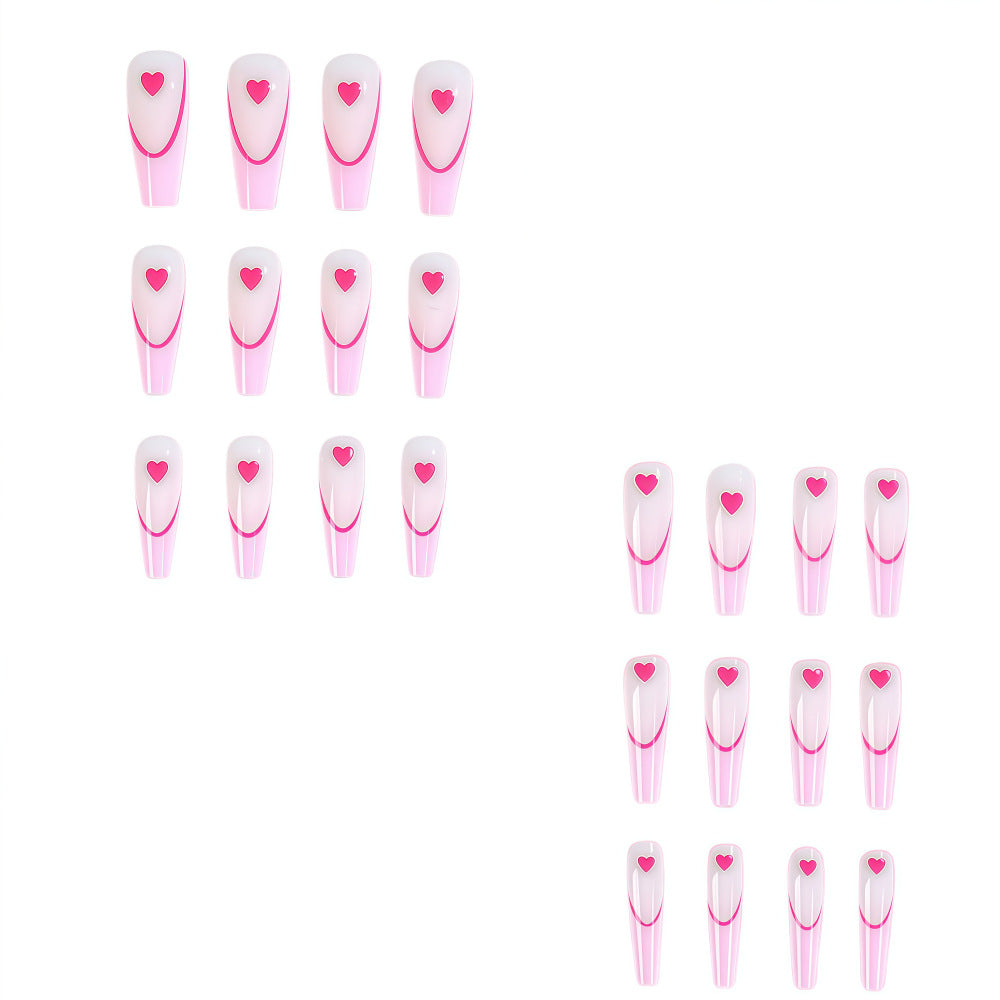 Artificial nails with heart accents Stornfield