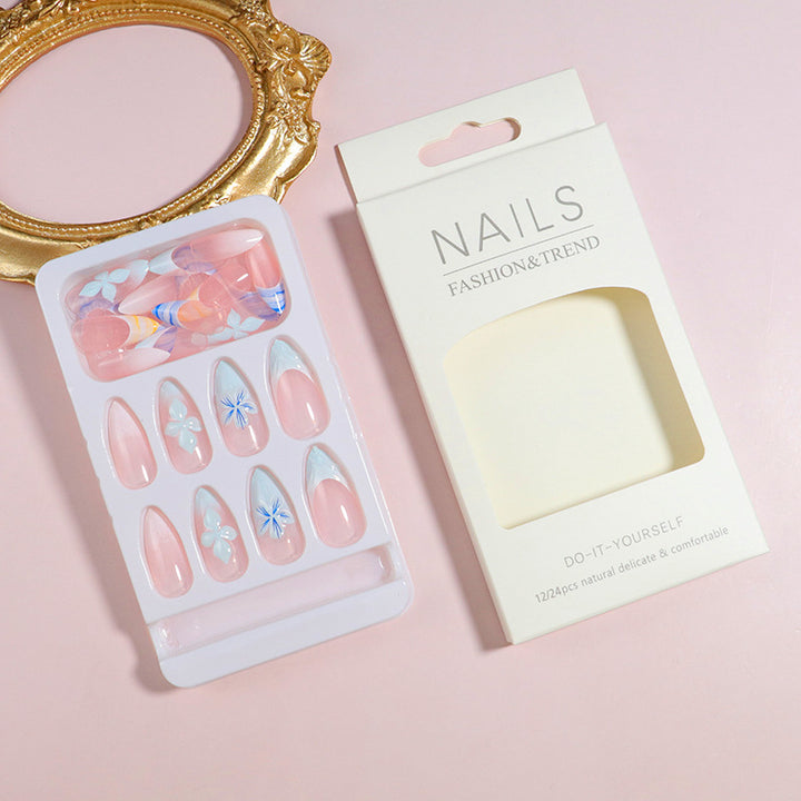 Premium Press-On Nail Set with Decorative Accents Stornfield