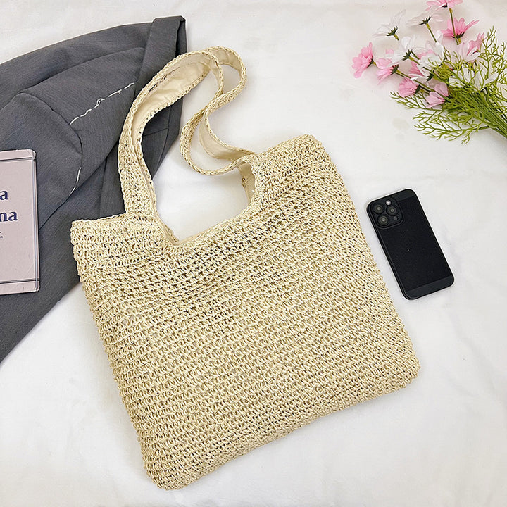 Handcrafted Natural Straw Tote