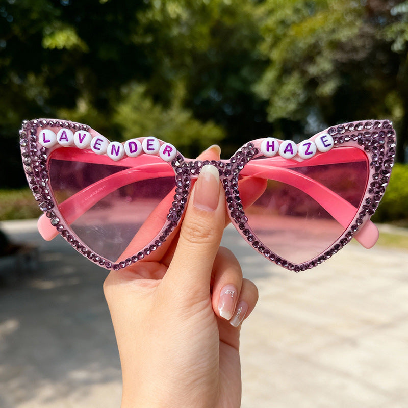 Heart-Frame Rhinestone Sunglasses Stornfield