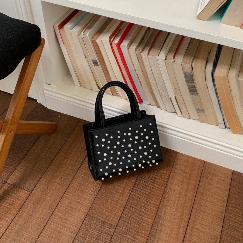 Pearl-Embellished Mini Handbag