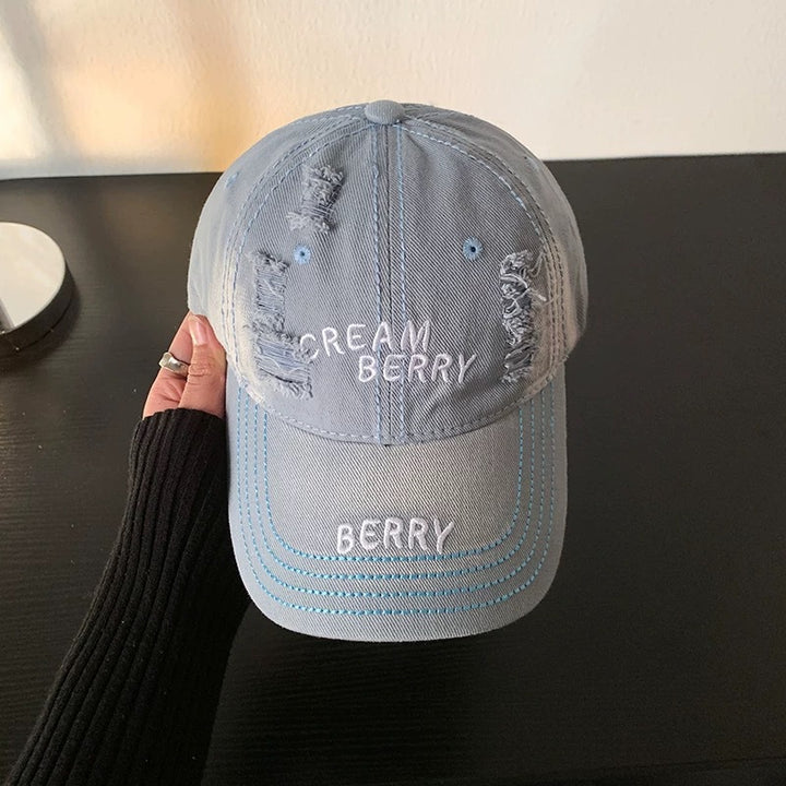 Women's Distressed Denim Baseball Hat Stornfield