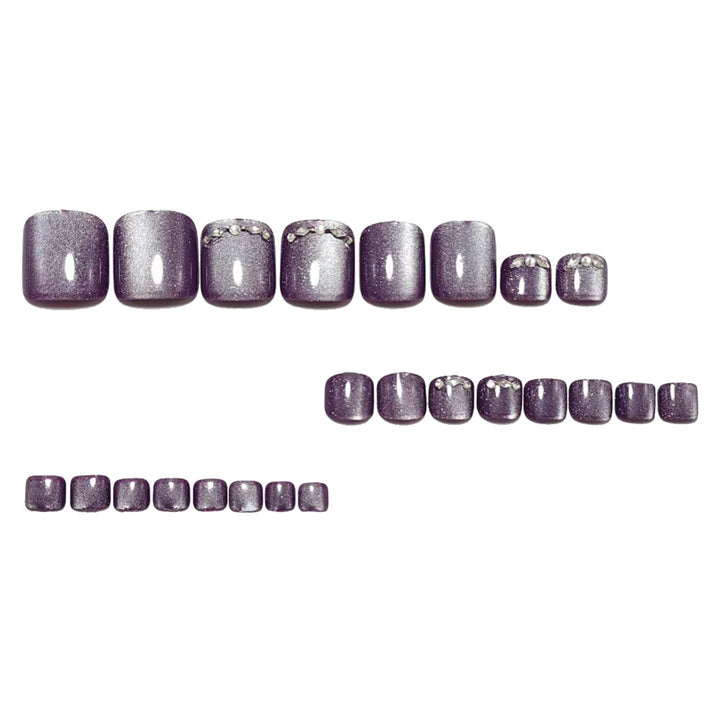 Shiny toenail art with rhinestone embellishment Stornfield