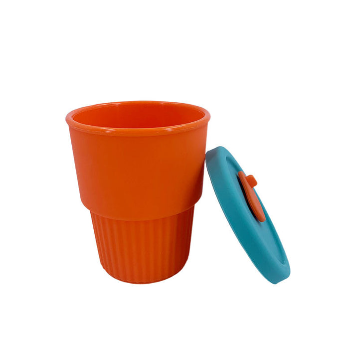 Unisex reusable silicone cup with lid and straw Stornfield