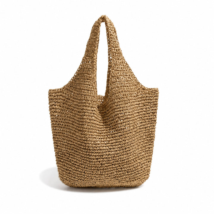 Handmade straw bag with practical interior Stornfield