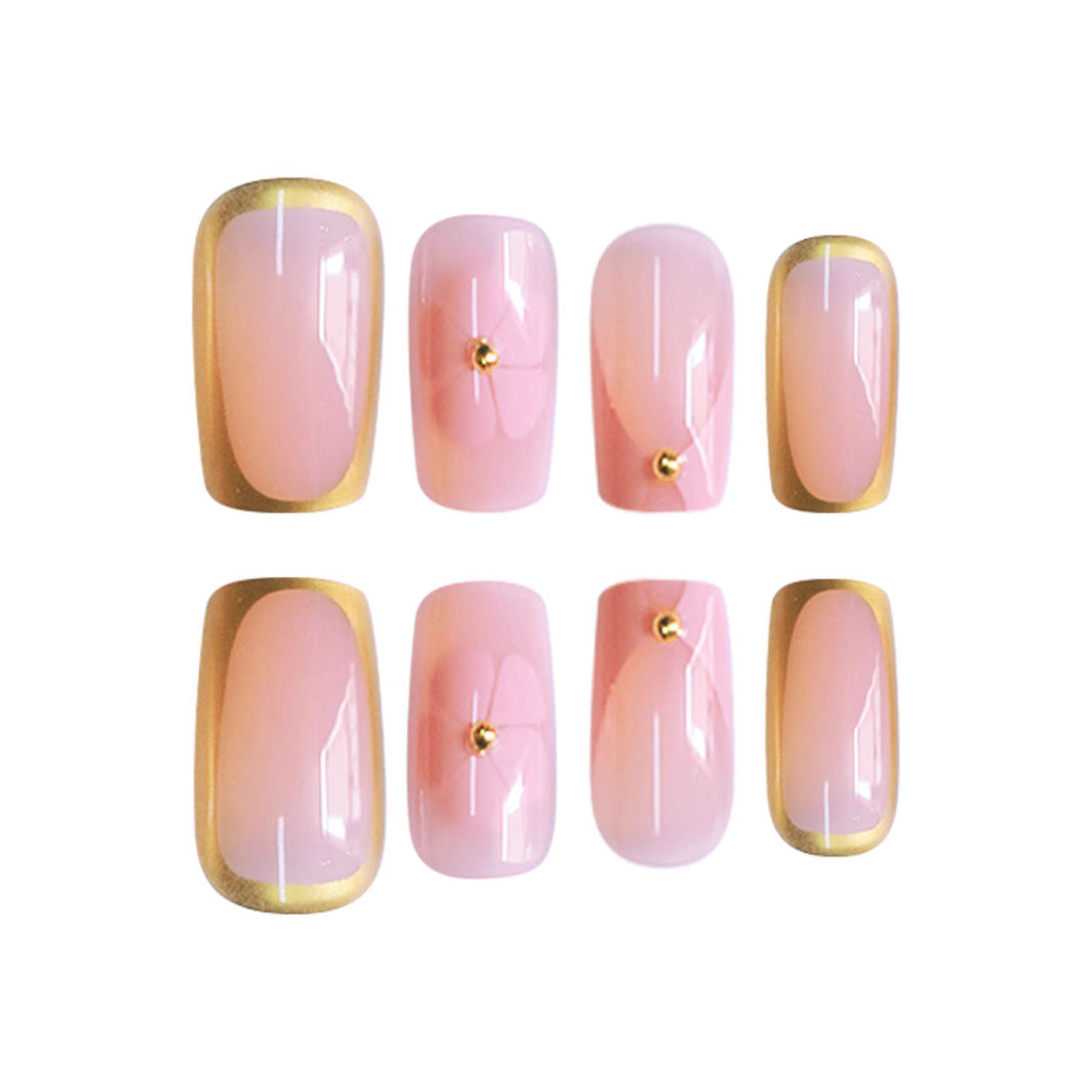 Elegant French Tip Press-On Nails Stornfield