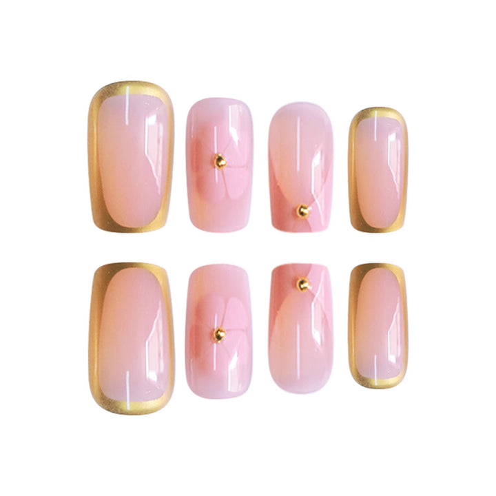 Elegant French Tip Press-On Nails Stornfield
