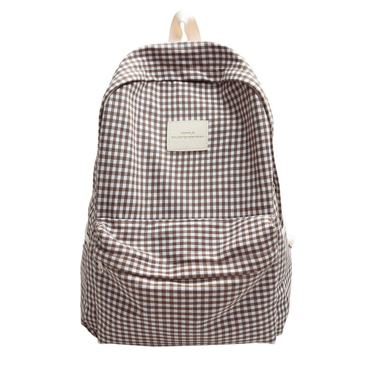 Checked Design Casual School Backpack Stornfield