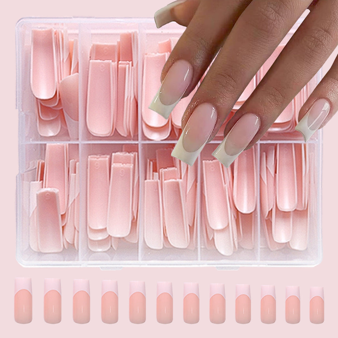 French Tip Press-On Nail Extensions Stornfield