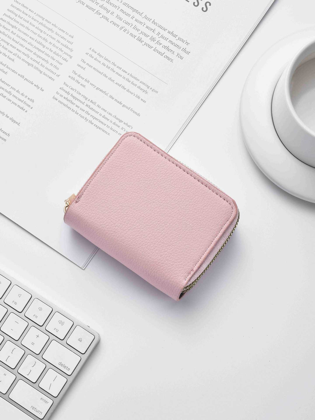 Stylish Textured Leather Zippered Wallet Stornfield