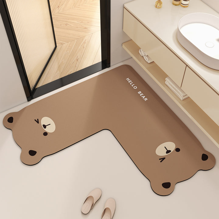 Playful Cartoon-Themed Bathroom Mat
