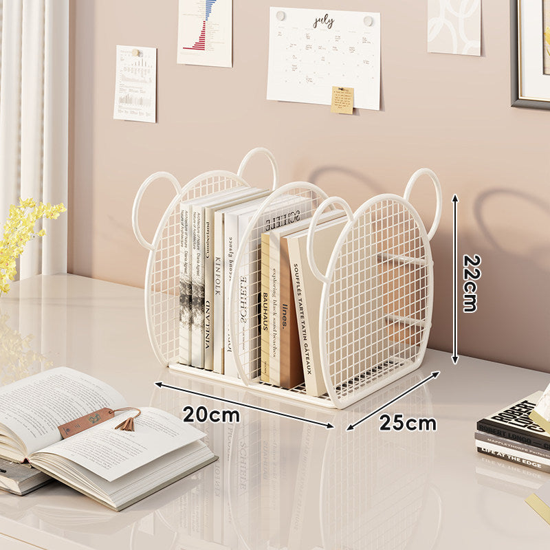 Desk Mesh Multi-Slot Book and File Organizer with Arched Dividers