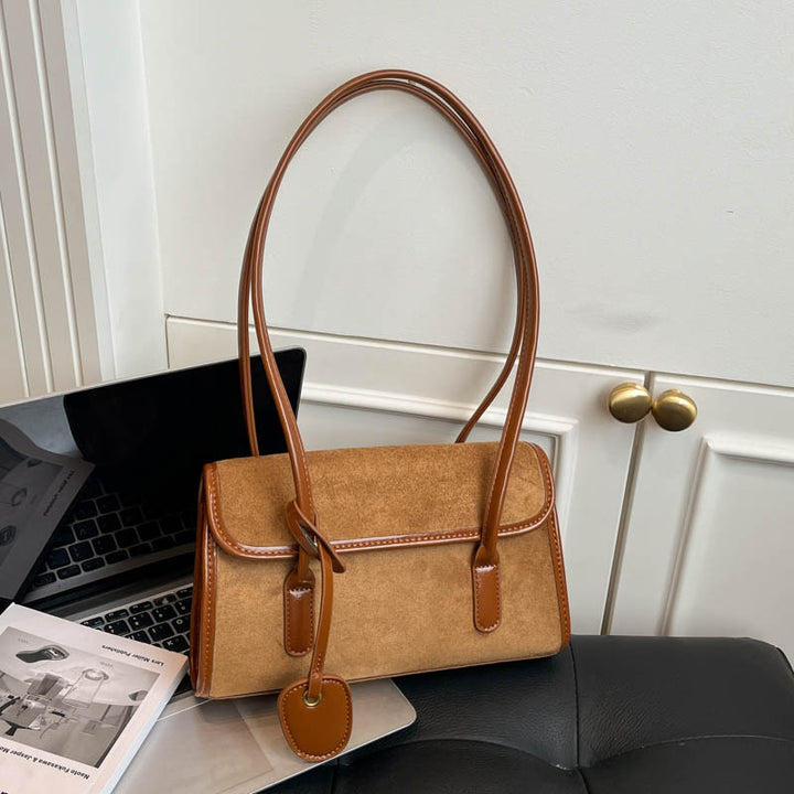 Suede Handheld Satchel