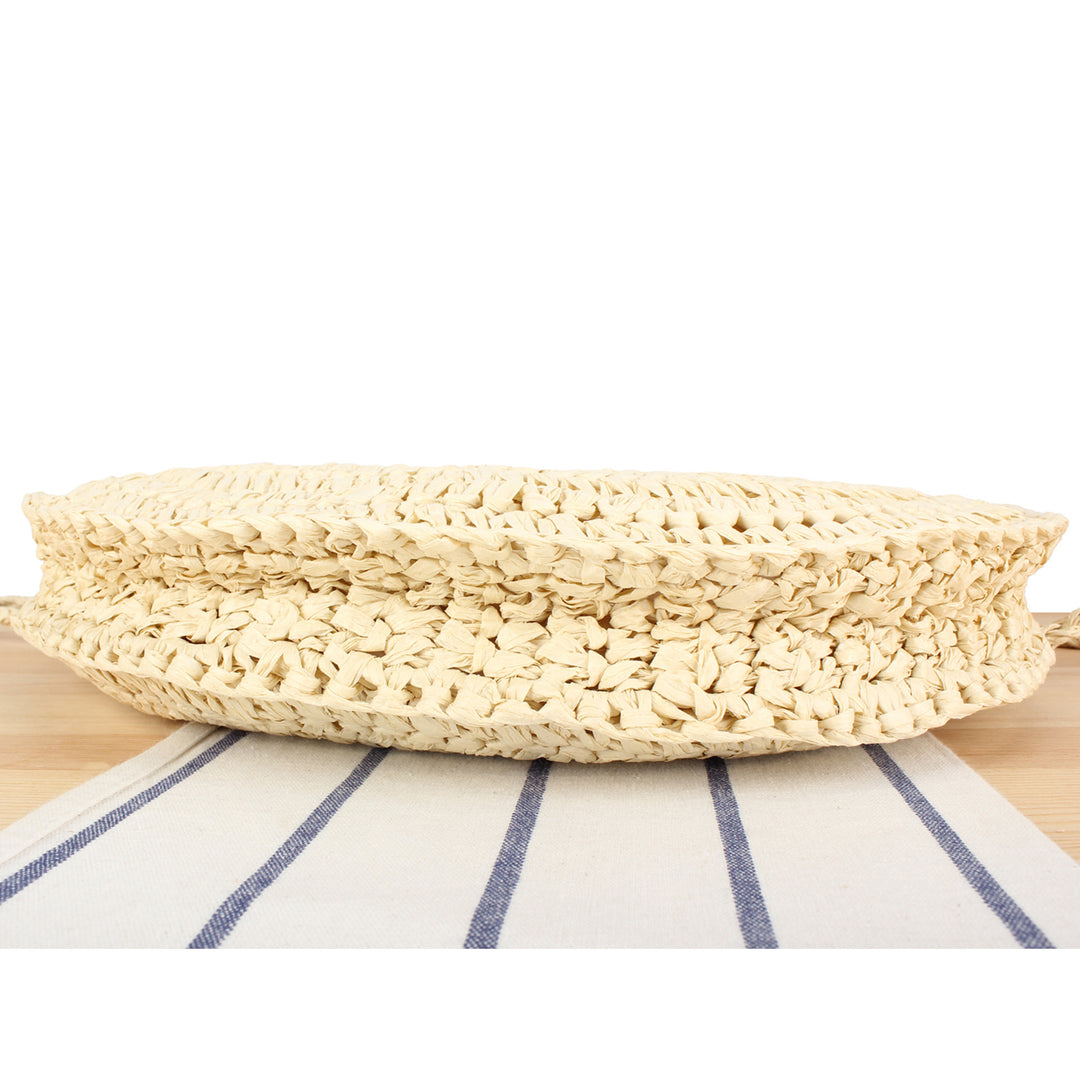 Macrame Crossbody Bag with Wooden Handle Stornfield