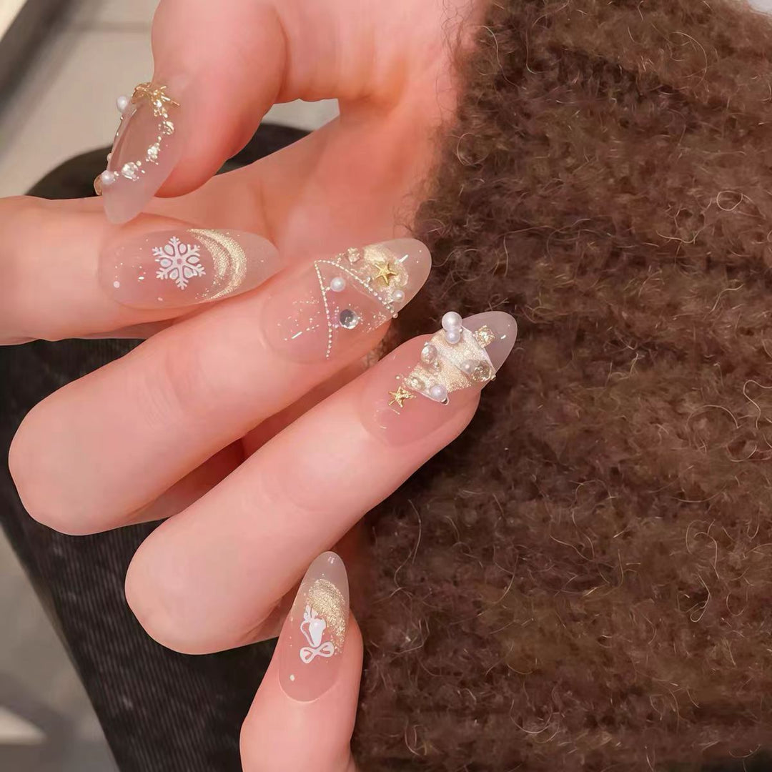Glamorous Decorative Press-On Nail Art