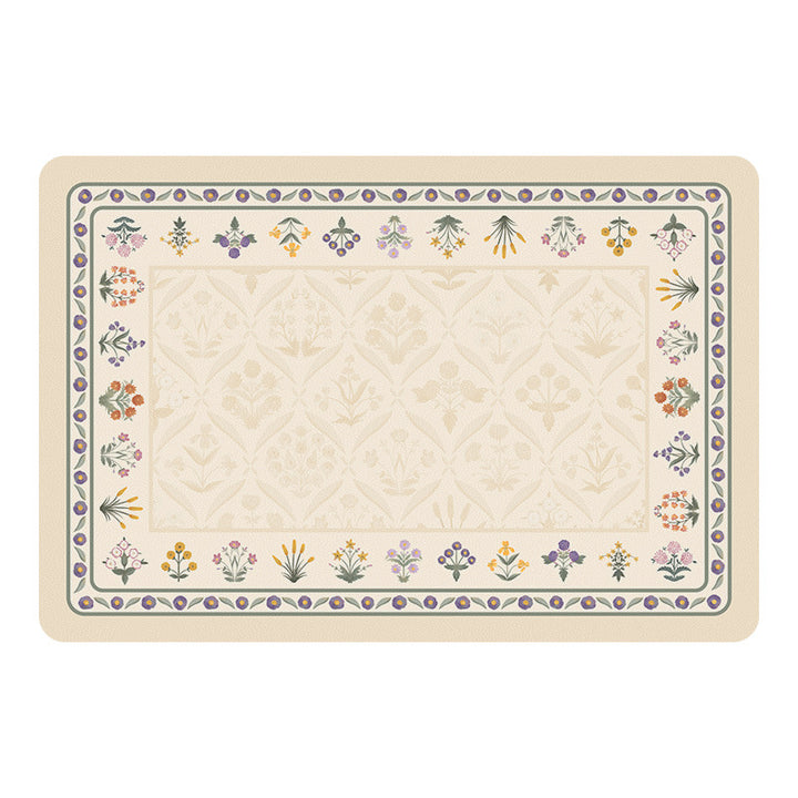 Floral Design Kitchen Mat Stornfield