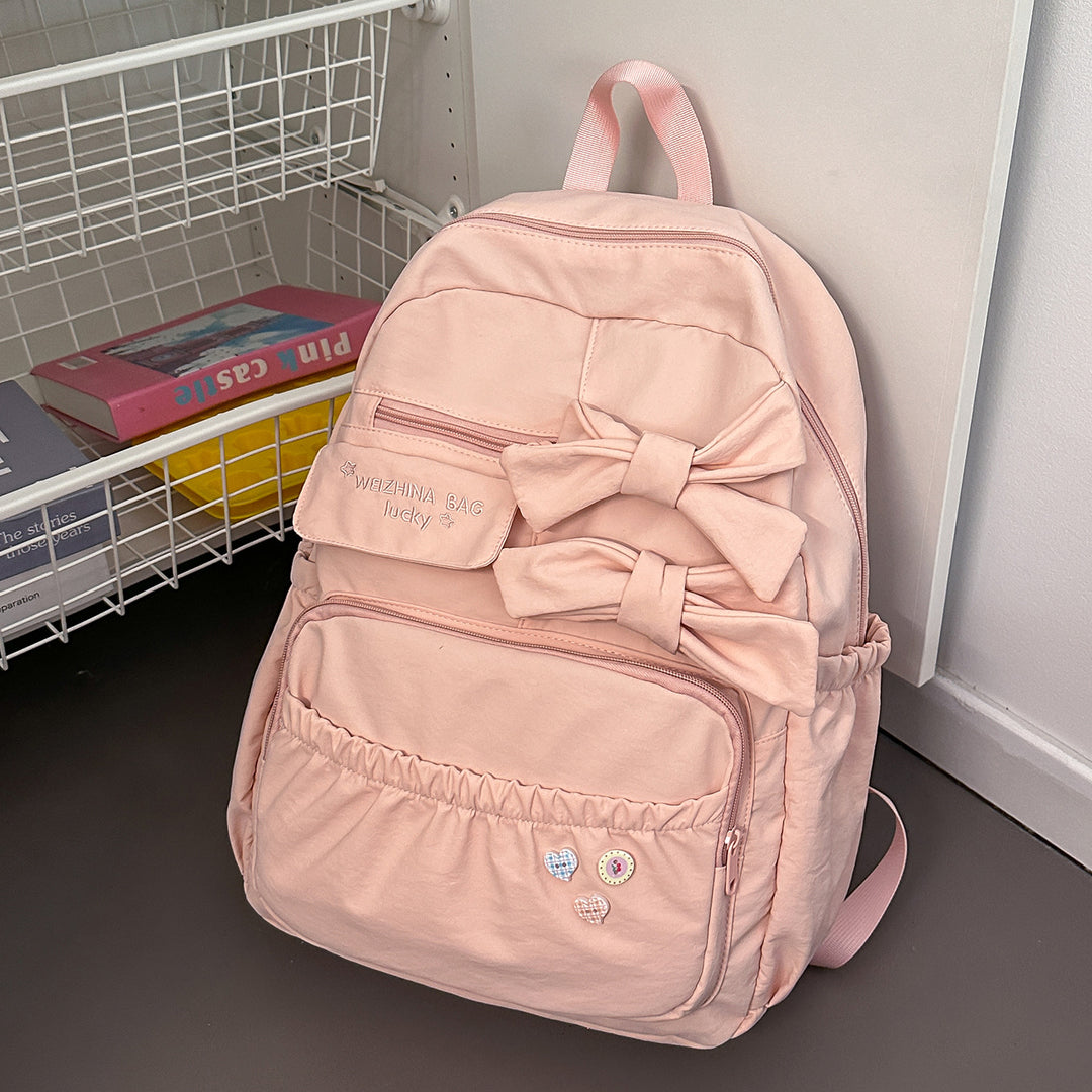 Stylish Bow-Accented Backpack Stornfield