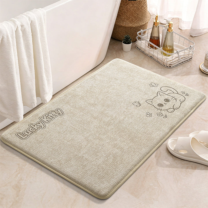 Cute Illustrated Bath Mat