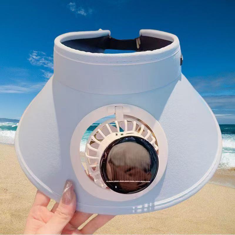 Sport Sun Visor with detachable front fan, adjustable headband and reflective piping Stornfield