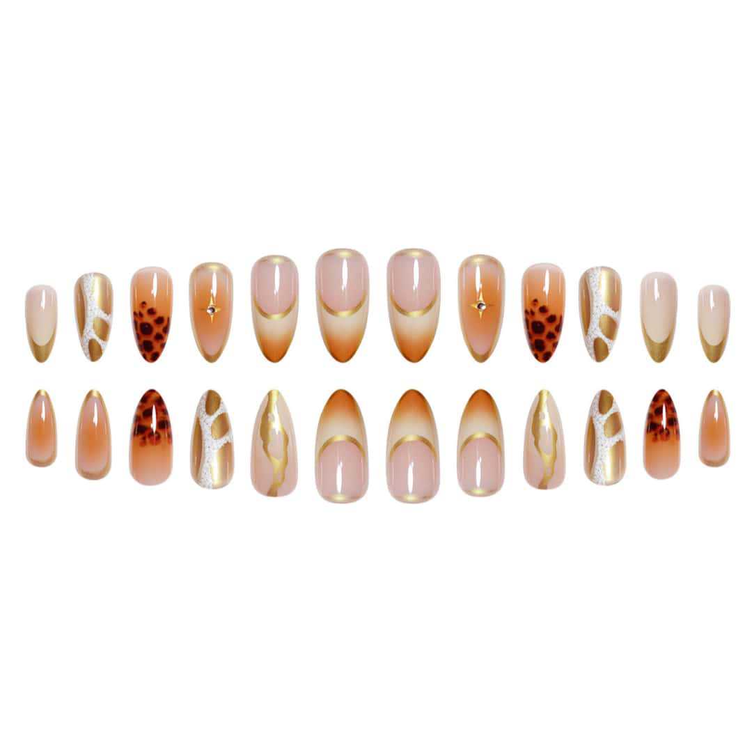 Premium Stiletto Nail Extensions with Artistic Design Stornfield