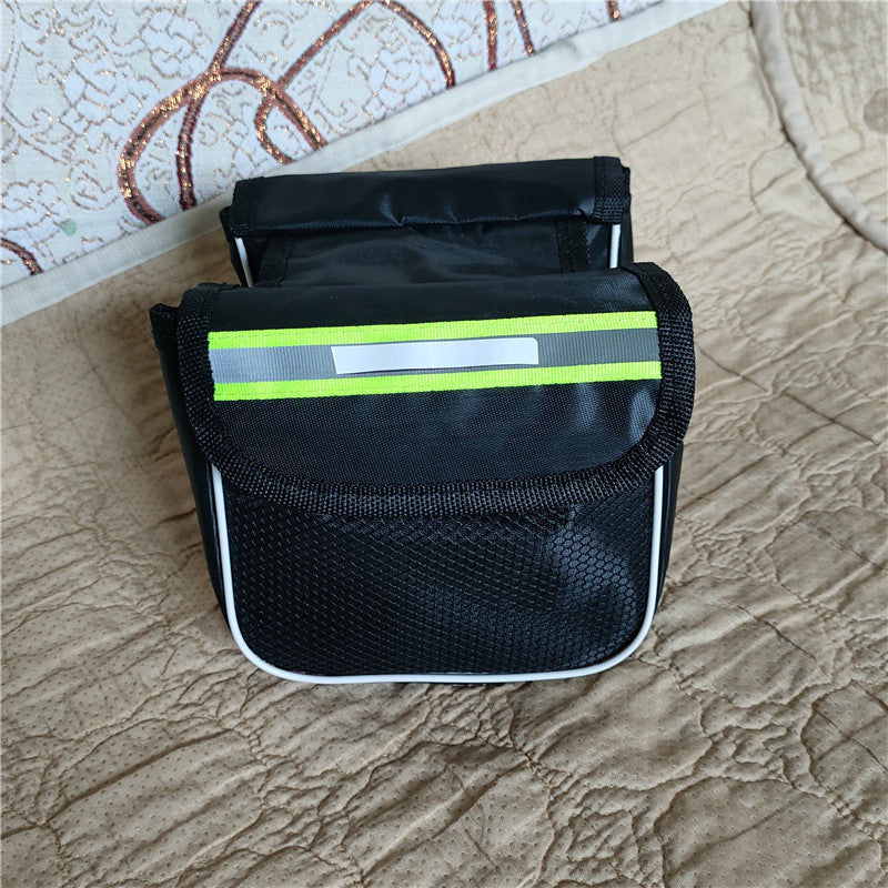 double bicycle saddle pannier bag with reflective strip water-resistant Oxford fabric Stornfield