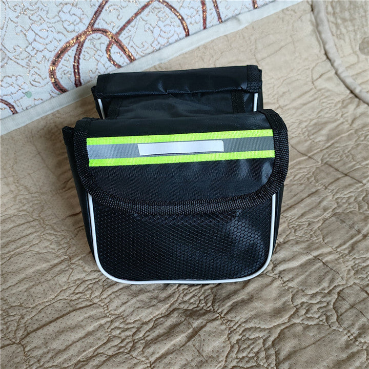 double bicycle saddle pannier bag with reflective strip water-resistant Oxford fabric Stornfield