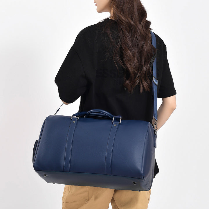 Premium Leather Travel Duffel Stornfield