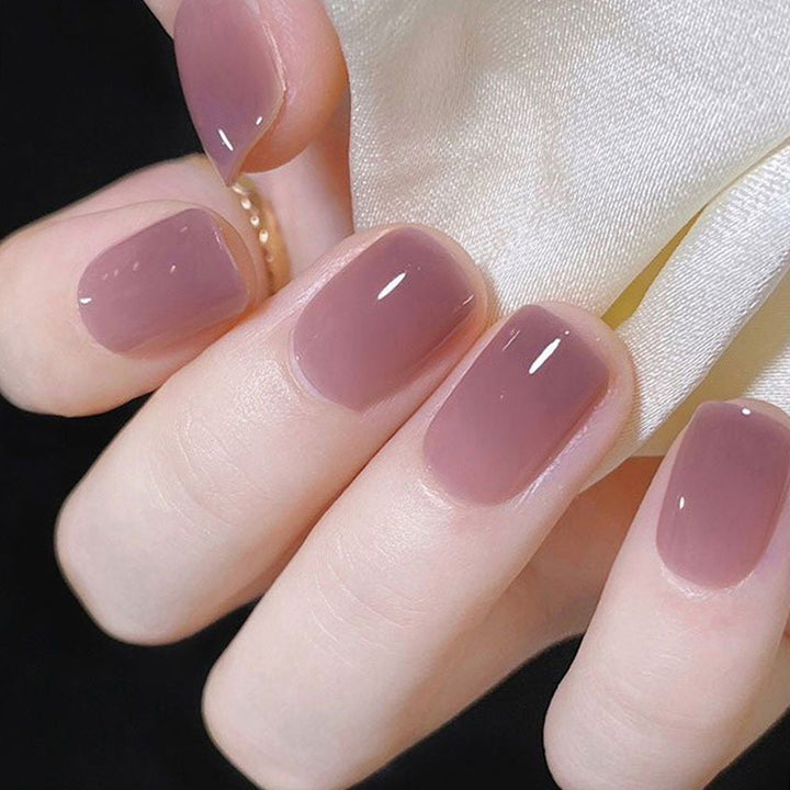 Minimalist Glossy Press-On Nail Set Stornfield