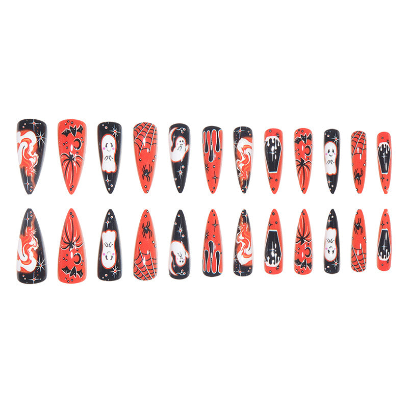 Halloween Themed Stiletto Press-On Nails Stornfield