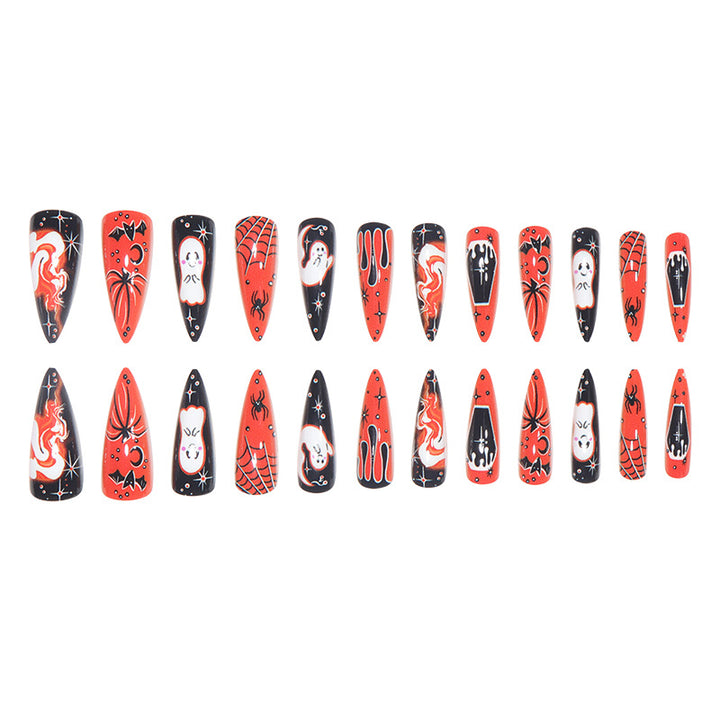 Halloween Themed Stiletto Press-On Nails Stornfield