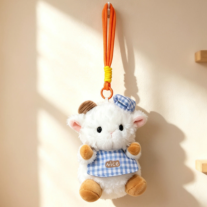 Plush Ram Doll Bag Charm Hanging Keychain with Dress and Loop Strap Stornfield