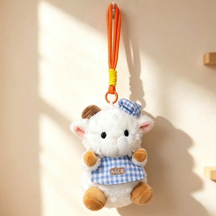 Plush Ram Doll Bag Charm Hanging Keychain with Dress and Loop Strap Stornfield