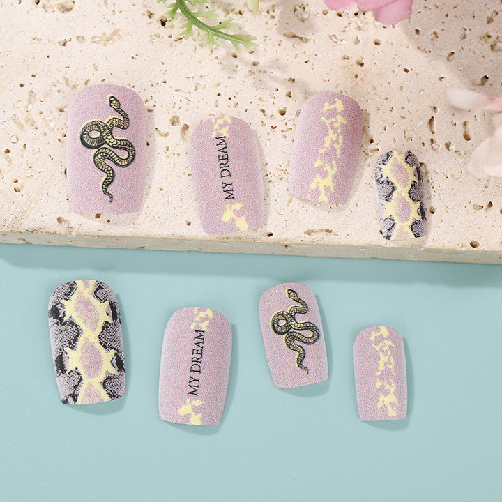 Creative Nail Art with Snake Design Stornfield