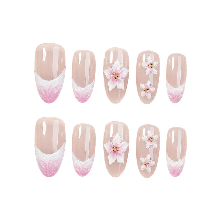 Decorative Floral Design Press-On Nails Stornfield