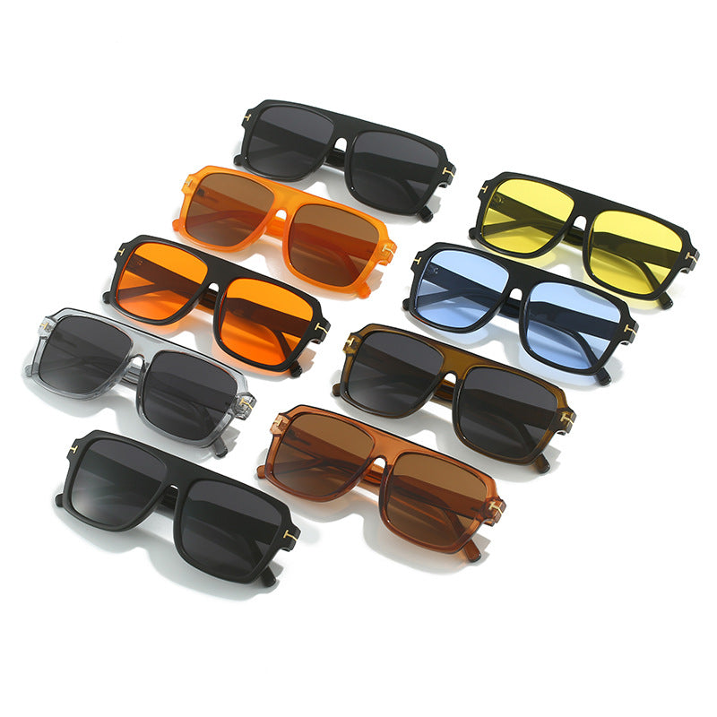 Women's square sunglasses with stylish, transparent frame Stornfield